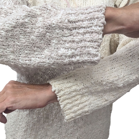 Vintage Bonnie & Bill by Holly Floral Appliqué Sequin Knit Sweater M Korea - Picture 12 of 16